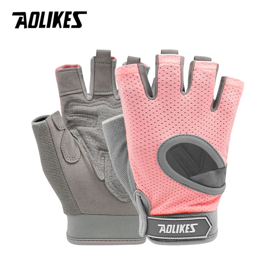 Crossfit Equipment - AOLIKES 1 ペアジム手袋ボディビルディングスポーツフィットネスダンベルワークアウト通気性手袋クロスフィット重量挙げトレーニング