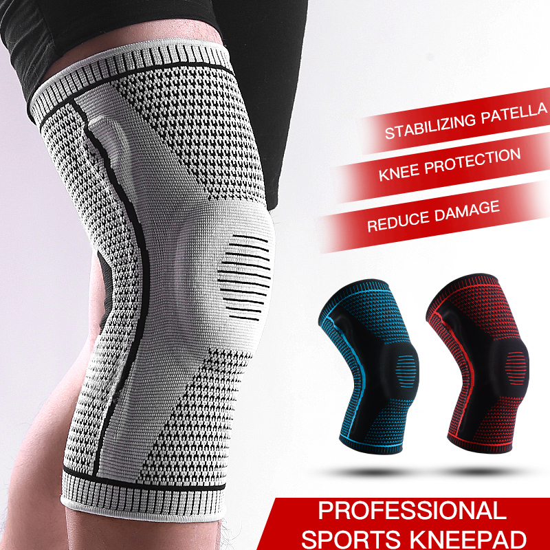 Knee Sleeve Pair - 膝蓋骨ゲルパッドスタビライザー付き滑り止め膝サポートブレース関節炎、スポーツ用の快適フィット圧縮スリーブ
