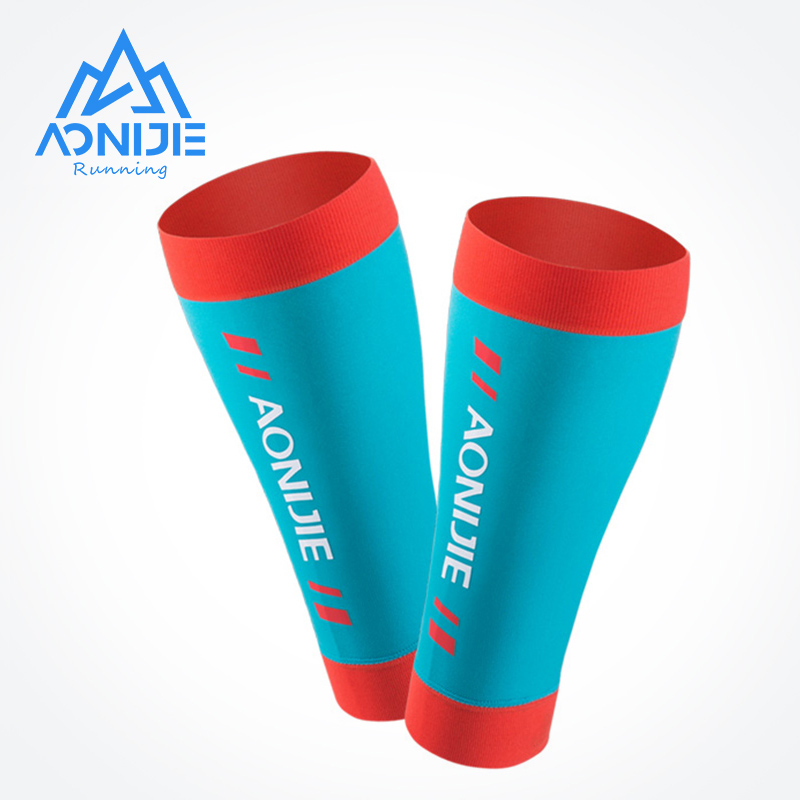 Knee Sleeve Pair - AONIJIE E4405 ニット圧縮脚ふくらはぎスリーブソックスすねスプリントサポート救済ランニングジョギングマラソンハイキングサッカー