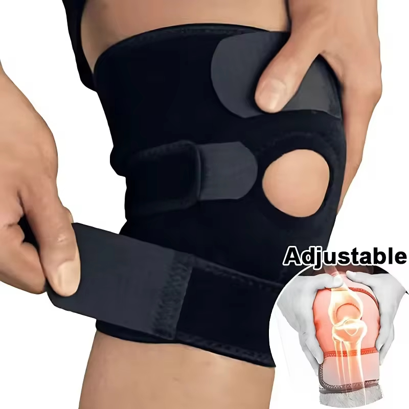 Knee Sleeve Pair - 通気性のある調節可能な膝サポーター（サイドスタビライザーなし）– エクササイズトレーニングや膝の痛みの緩和に