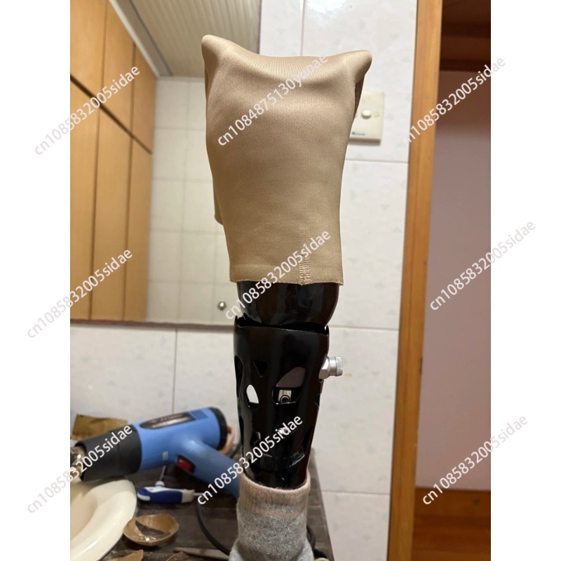 Knee Sleeve Pair - 3mm厚の義足用ジェルソックス、膝下の残存部分用ライナー、柔らかいシリコン製切断用ふくらはぎスリーブ、脚カバー、快適な装具