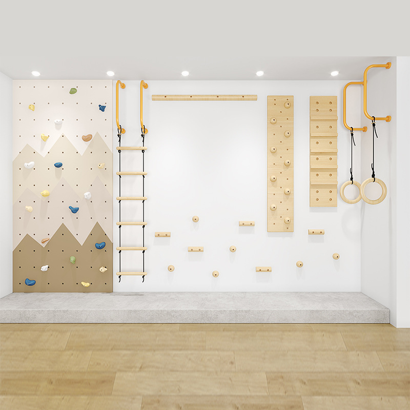 子供用室内木製クライミングウォールジムセット モンテッソーリ - Gymnastic Ring Wood のレビューと価格