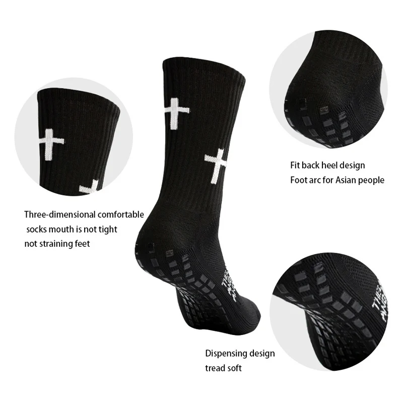 2足セット 滑り止めサッカーソックスと膝パッド カーフスリー - Knee Sleeve Pair のレビューと価格