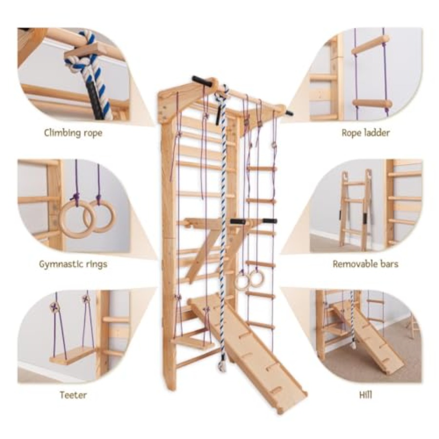スウェーデン式ラダーウォールバー 家庭用ジム向け 無垢材 ナ - Gymnastic Ring Wood のレビューと価格