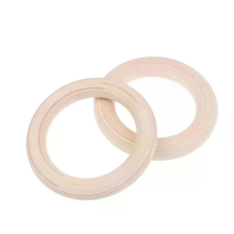 2 ピース/ペア木製リングポータブルクロスフィット体操リング - Gymnastic Ring Wood のレビューと価格