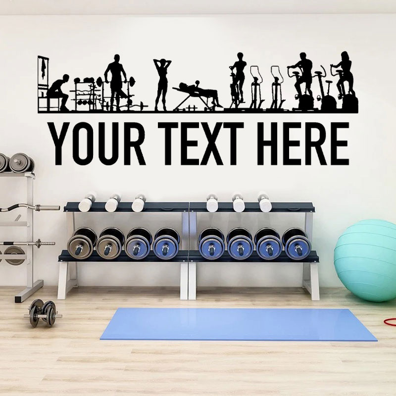 ジムの人々と機器のためのパーソナライズされたウォールステッカ - Crossfit Equipment のレビューと価格