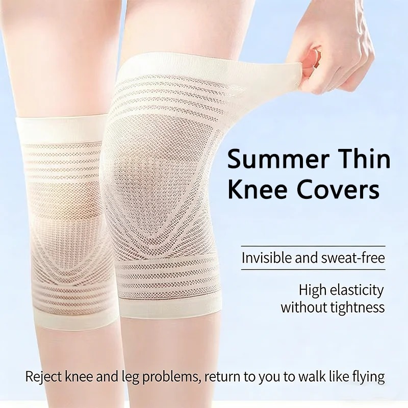 薄型通気性圧縮膝スリーブ滑り止め夏用エアコン膝ラップ関節サポ - Knee Sleeve Pair のレビューと価格