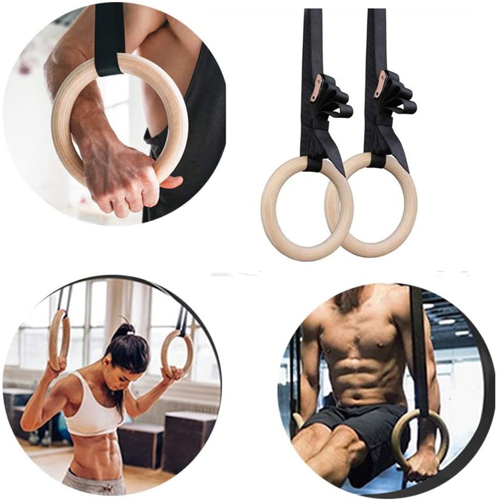 28/32 ミリメートルフィットネス木製体操リングフィットネ - Gymnastic Ring Wood のレビューと価格