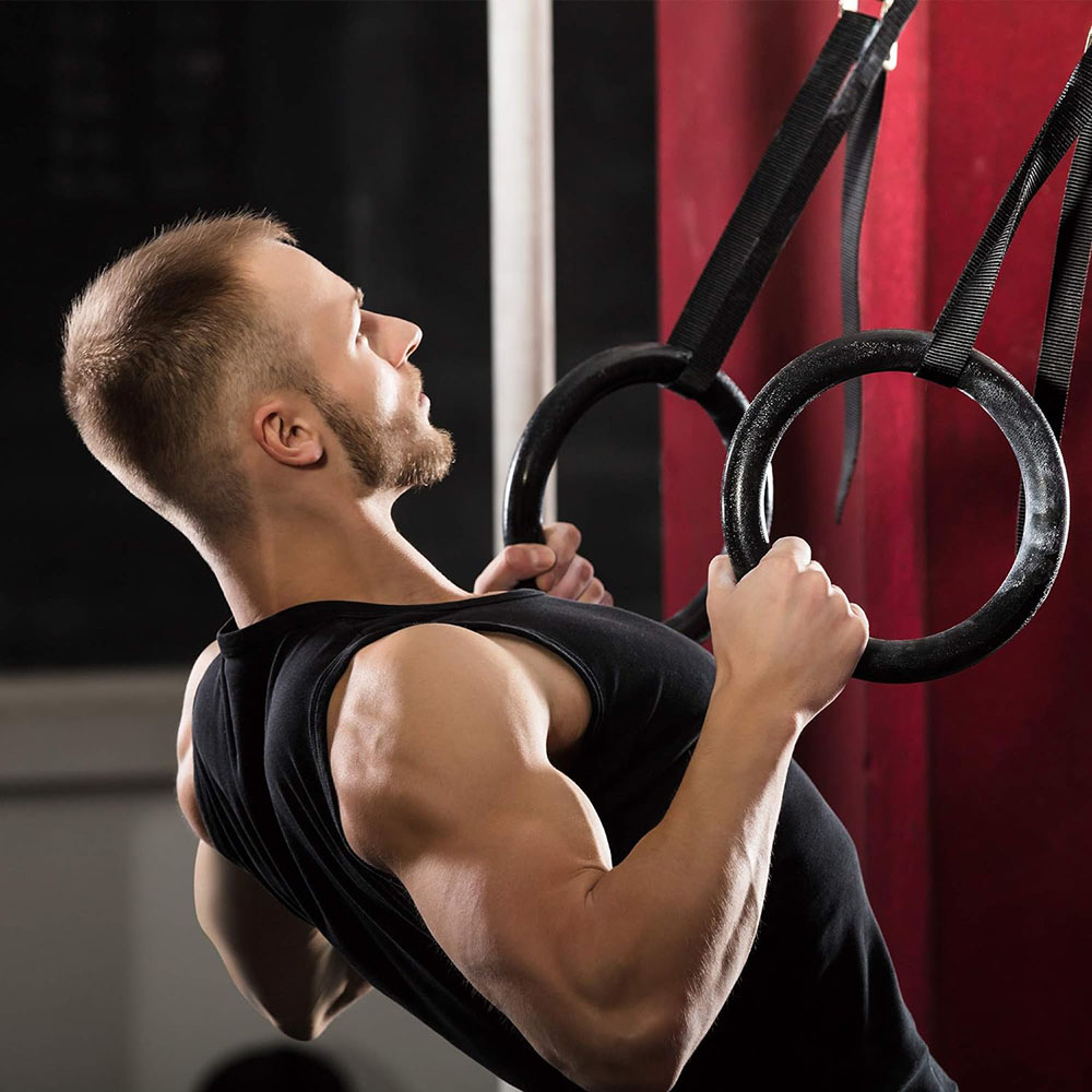 フィットネストレーニング体操リング木製ジムリング調節可能な番 - Gymnastic Ring Wood のレビューと価格