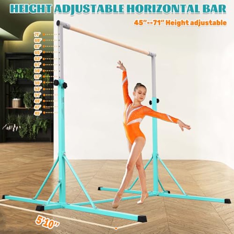 ホームジムトレーニング用体操バー、ブナ材被覆グラスファイバー - Gymnastic Ring Wood のレビューと価格