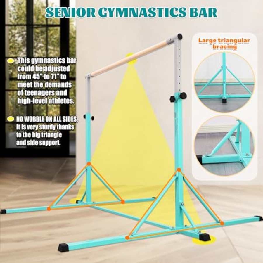 ホームジムトレーニング用体操バー、ブナ材被覆グラスファイバー - Gymnastic Ring Wood のレビューと価格