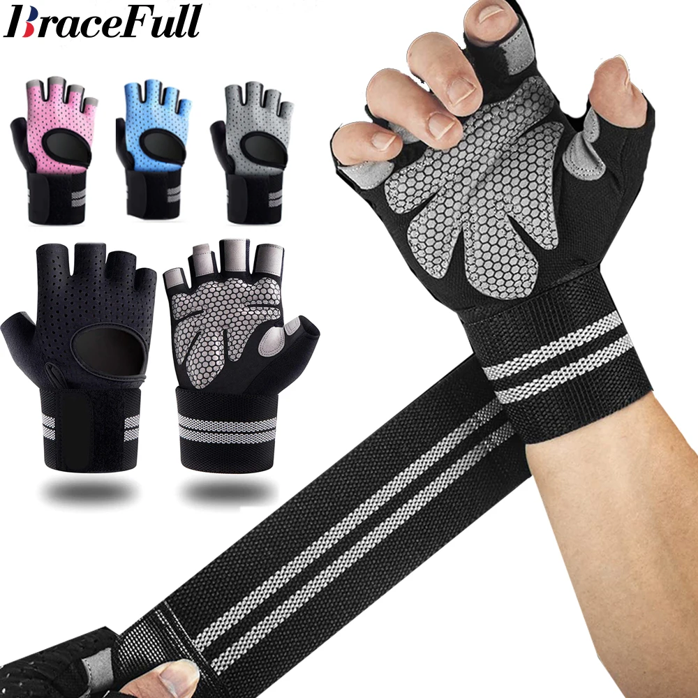 1 ペアハーフフィンガージムフィットネスグローブリストラップ - Crossfit Equipment のレビューと価格
