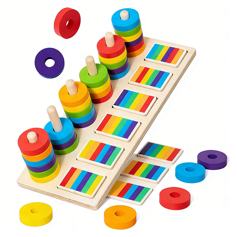 モンテッソーリ記憶力トレーニングカラーマッチングゲーム木製レ - Gymnastic Ring Wood のレビューと価格